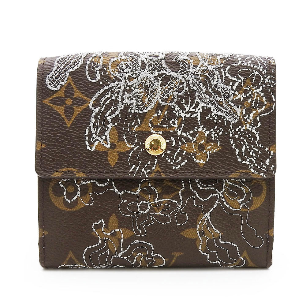 LOUIS VUITTON Tri-fold wallet M95396 Monogram d'Anthel Argent Porto Monnaie BiCartes Credit Women Used Authentic