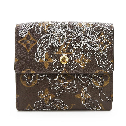 LOUIS VUITTON Tri-fold wallet M95396 Monogram d'Anthel Argent Porto Monnaie BiCartes Credit Women Used Authentic