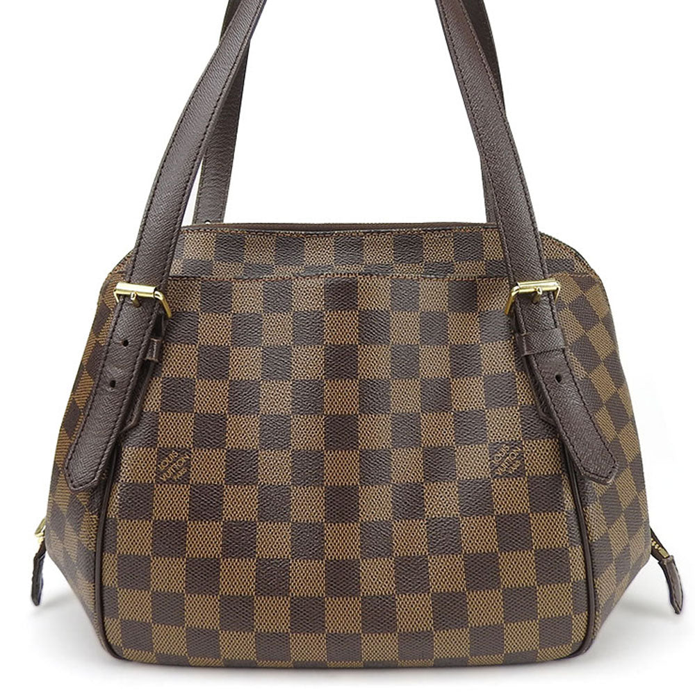 LOUIS VUITTON Shoulder Bag N51174 Damier canvas Brown Belem MM Women Used Authentic