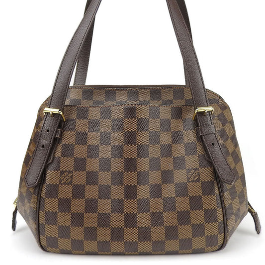 LOUIS VUITTON Shoulder Bag N51174 Damier canvas Brown Belem MM Women Used Authentic