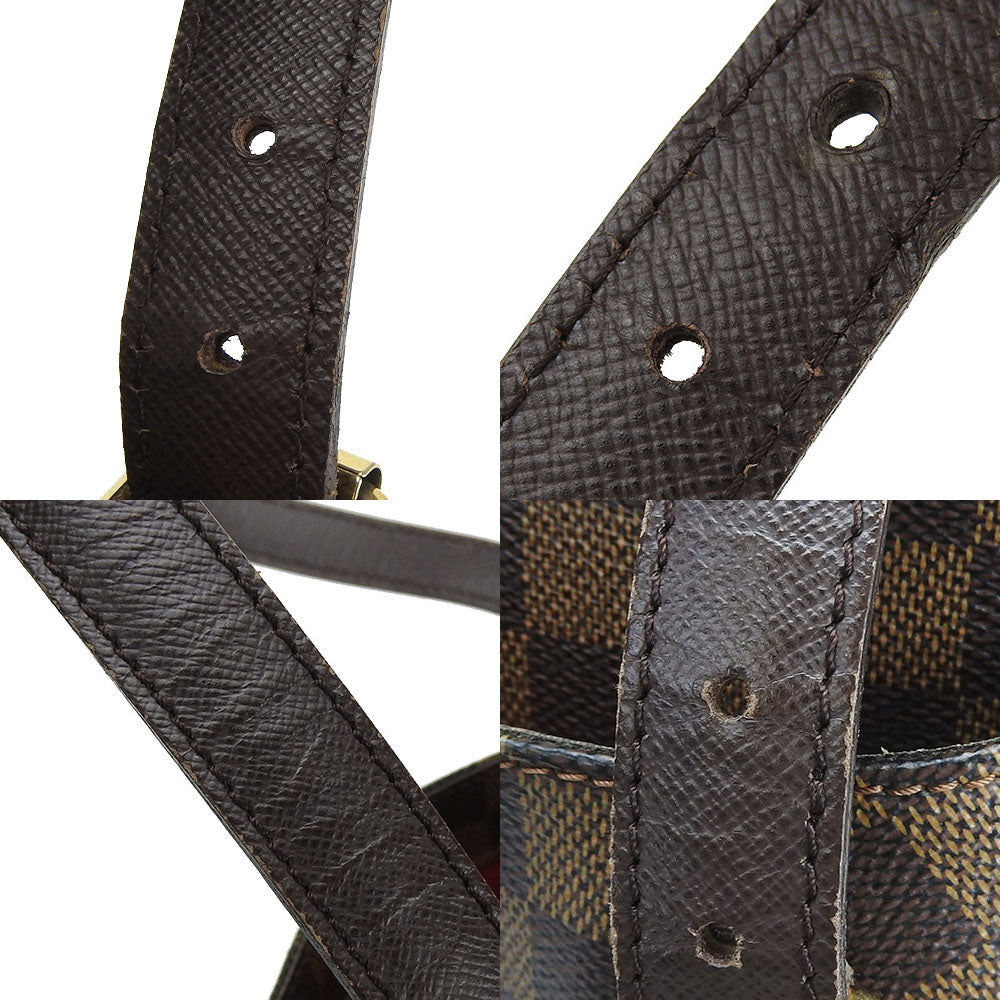 LOUIS VUITTON Shoulder Bag N51174 Damier canvas Brown Belem MM Women Used Authentic
