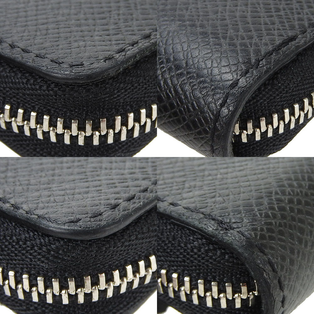 LOUIS VUITTON Coin case M32832 Taiga black Zippy coin purse mens Used Authentic
