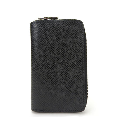 LOUIS VUITTON Coin case M32832 Taiga black Zippy coin purse mens Used Authentic