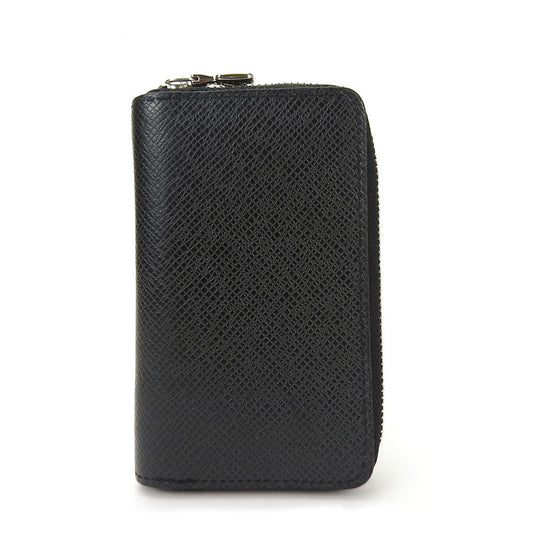 LOUIS VUITTON Coin case M32832 Taiga black Zippy coin purse mens Used Authentic