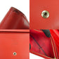Christian Louboutin Long Wallet Purse 1175077 Calfskin, Leather Red Studded Long Wallet Purse Macaron Continental Women Used Authentic