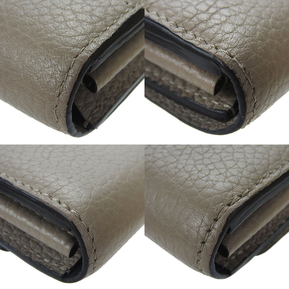 LOUIS VUITTON Long Wallet Purse M61249 leather beige Portefeuille Capsine Women Used Authentic