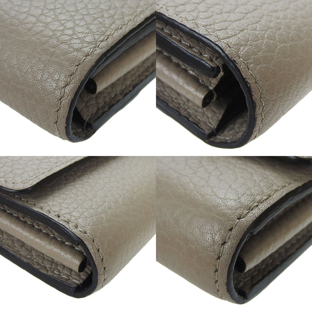 LOUIS VUITTON Long Wallet Purse M61249 leather beige Portefeuille Capsine Women Used Authentic