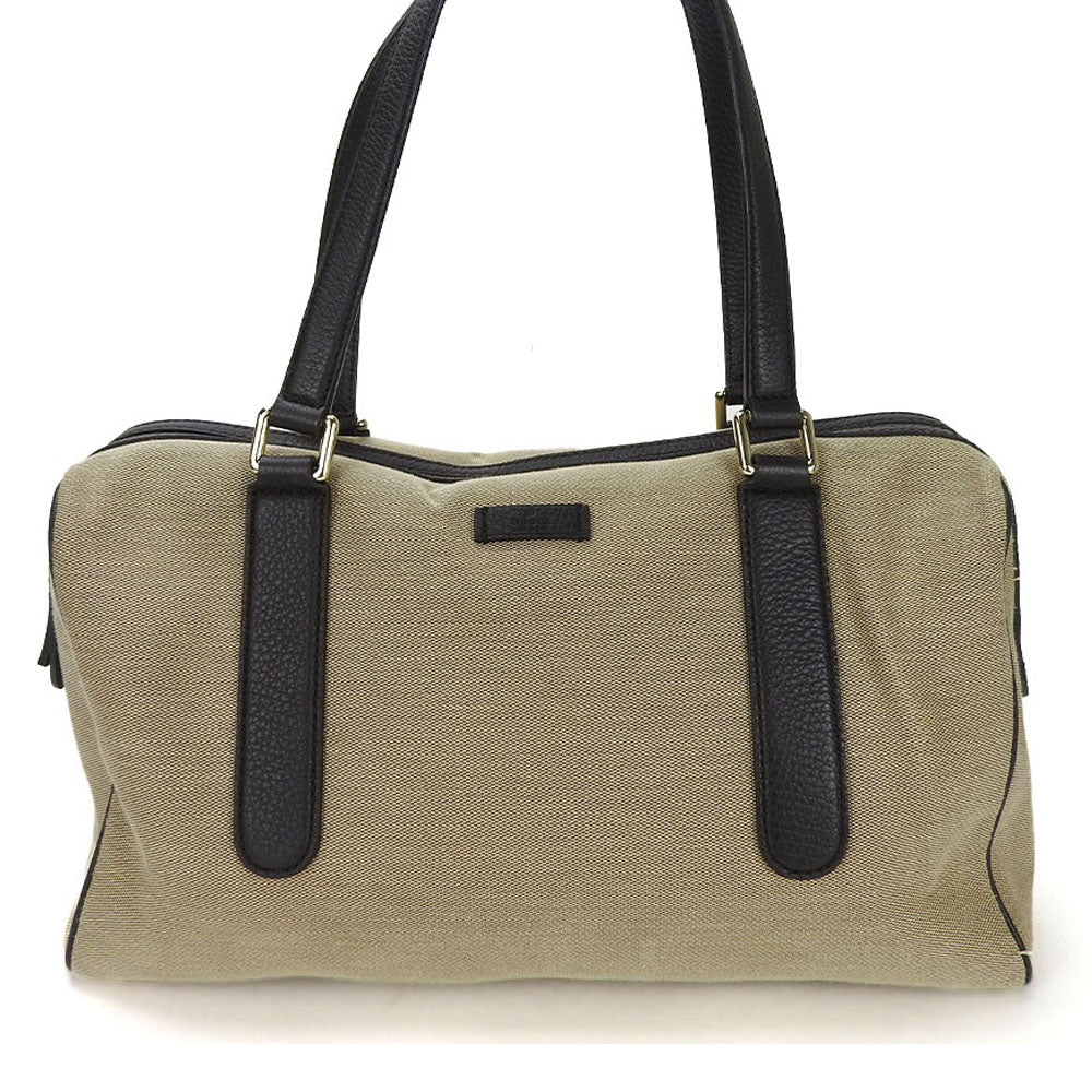 GUCCI Boston Duffel bag 257288 Canvas, Leather beige Women Used Authentic