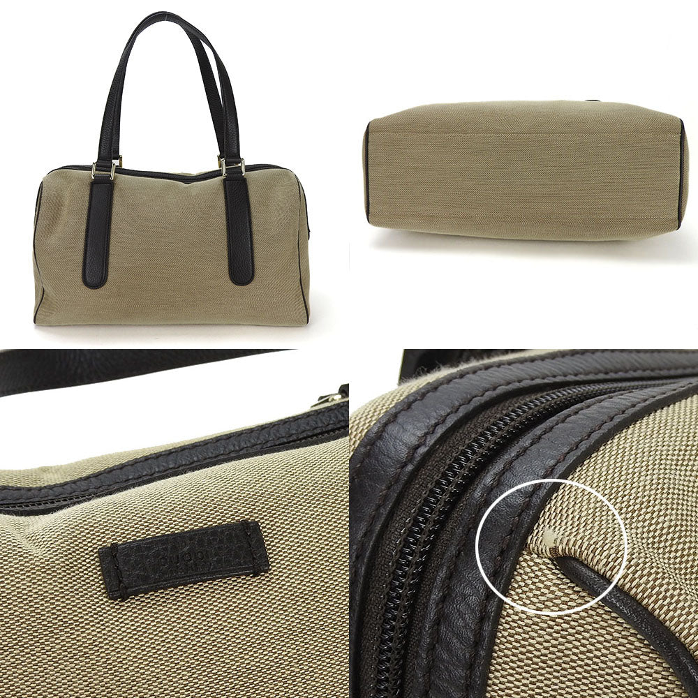 GUCCI Boston Duffel bag 257288 Canvas, Leather beige Women Used Authentic