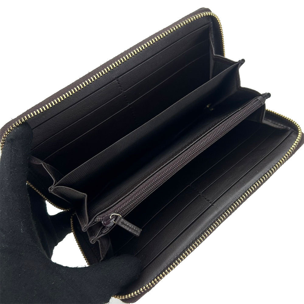 GUCCI Long Wallet Purse 307980 leather Brown mens(Unisex) Used Authentic