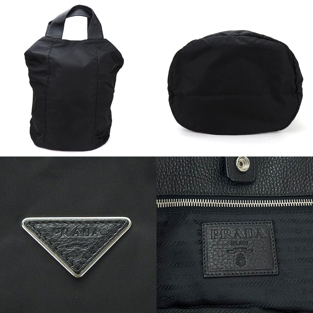 PRADA Tote Bag VA0679 Nylon black 2Way Tote Bag Large Women(Unisex) Used Authentic