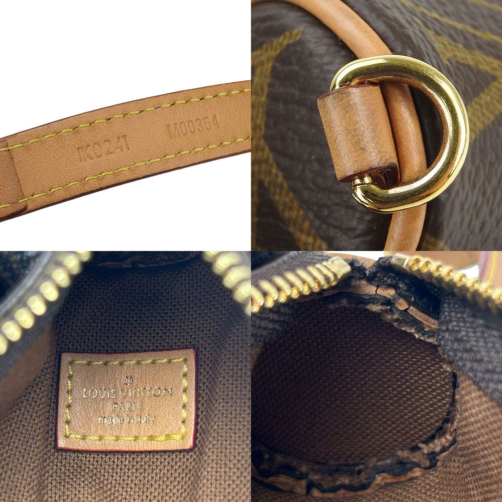 LOUIS VUITTON Accessory pouch M00354 Monogram Brown Micro Papillon Women Used Authentic