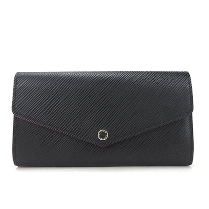 LOUIS VUITTON Long Wallet Purse M64322 Epi Leather Noir Portefeuille Sara Women Used Authentic
