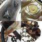 LOEWE Handbag Leather, Canvas Dark brown anagram Nappa Aire Women Used Authentic