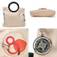 CELINE Handbag leather beige Cruise line Women Used Authentic