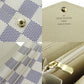 LOUIS VUITTON Long Wallet Purse N63208 Damier Azur white Portefeuille Sarah Women Used Authentic