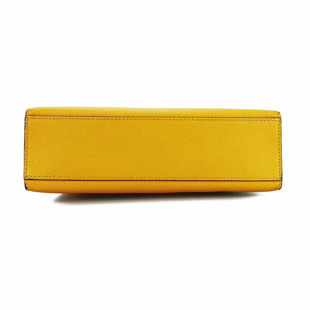 CELINE Shoulder Bag leather yellow Women Used Authentic