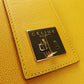 CELINE Shoulder Bag leather yellow Women Used Authentic