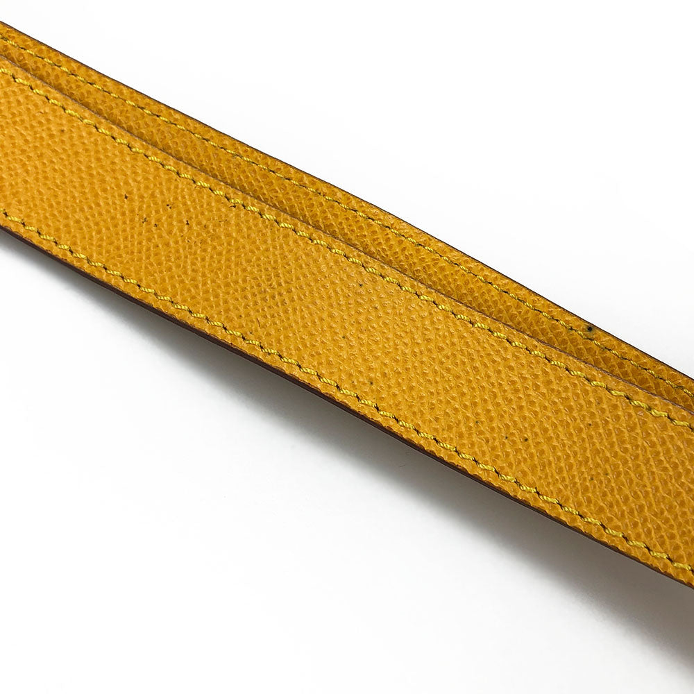 CELINE Shoulder Bag leather yellow Women Used Authentic
