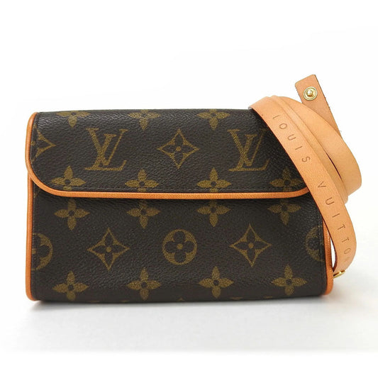 LOUIS VUITTON Waist bag M51855 Monogram Brown Pochette Florentine Women XS Used Authentic