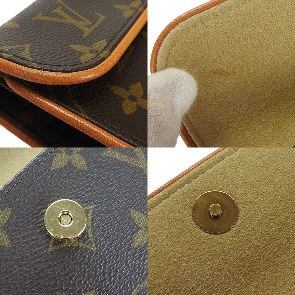 LOUIS VUITTON Waist bag M51855 Monogram Brown Pochette Florentine Women XS Used Authentic