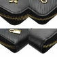LOUIS VUITTON Long Wallet Purse M63991 Epi Leather Noir Love Lock Zippy Wallet Women Used Authentic