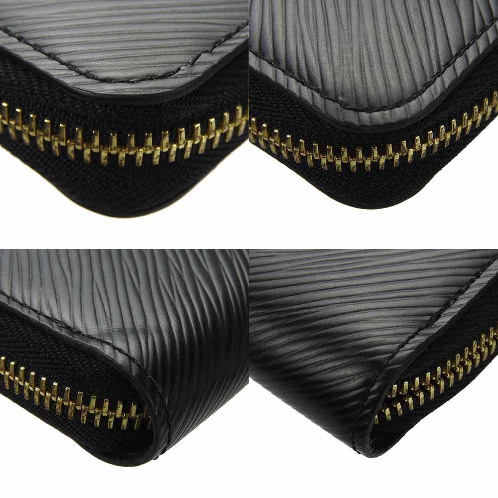 LOUIS VUITTON Long Wallet Purse M63991 Epi Leather Noir Love Lock Zippy Wallet Women Used Authentic