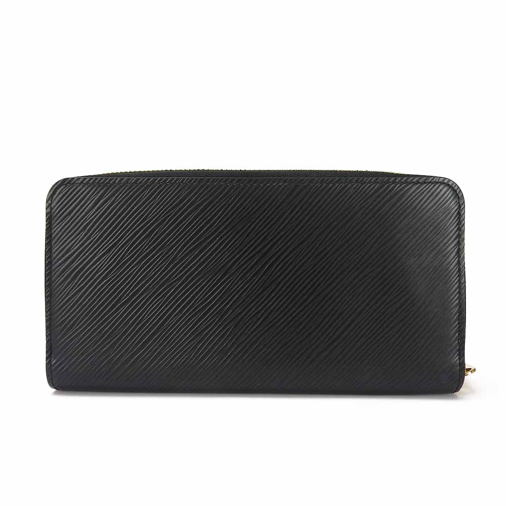 LOUIS VUITTON Long Wallet Purse M63991 Epi Leather Noir Love Lock Zippy Wallet Women Used Authentic