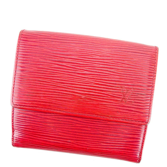 LOUIS VUITTON Bifold Wallet M63487 Red Porte Monnaie Billets Cartes Credit