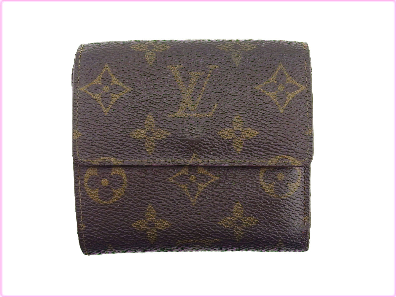 LOUIS VUITTON Bifold Wallet M61652 Brown beige Porte Monnaie Billets Cartes Credit