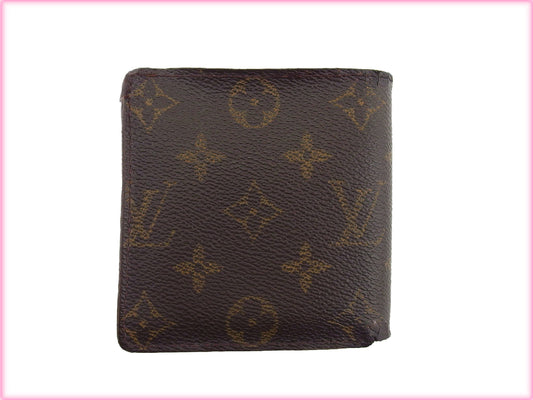 LOUIS VUITTON Bifold Wallet M61665 Brown beige Porte Billets Cartes Crdit Monet