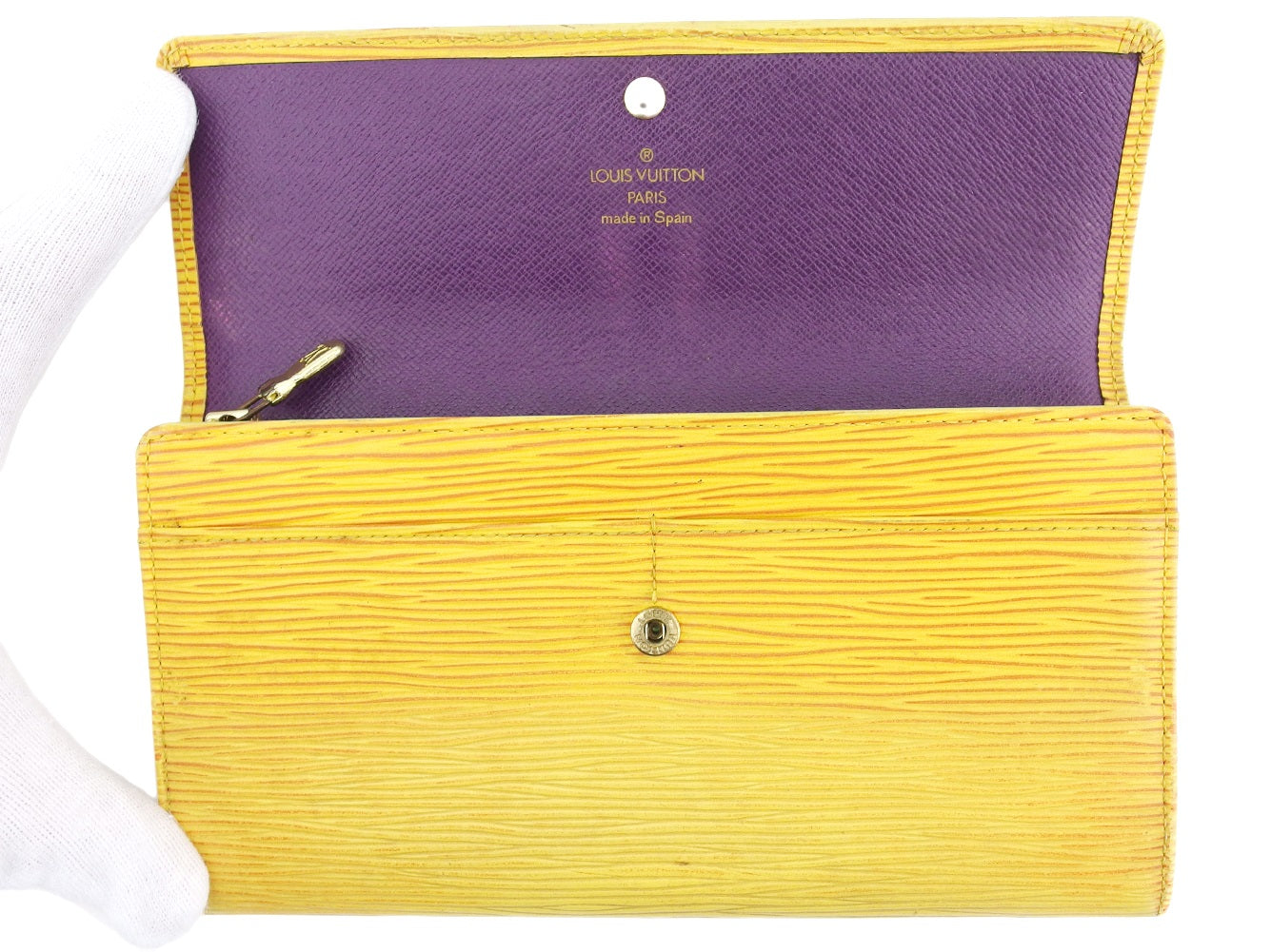 LOUIS VUITTON Long Wallet Purse Tassiri Yellow Pochette Porto MonÃ©credi