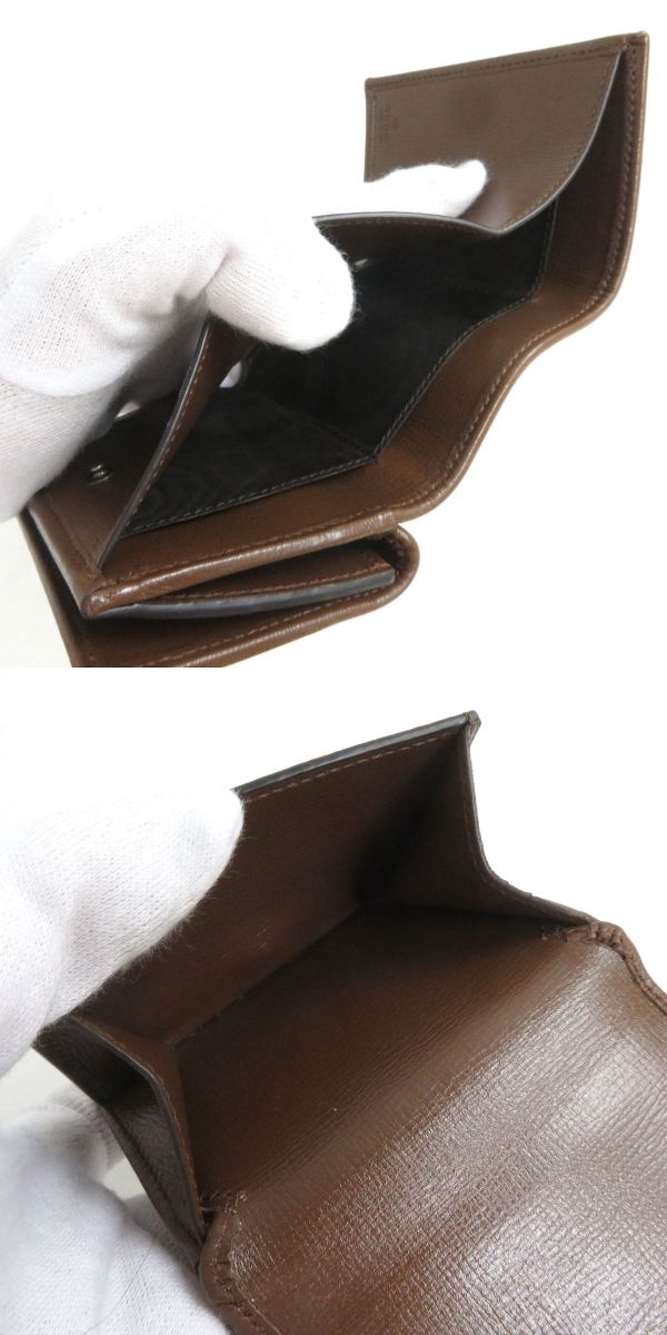 GUCCI Tri-fold wallet Main: Canvas, Part: Leather Beige x brown mens Used Authentic