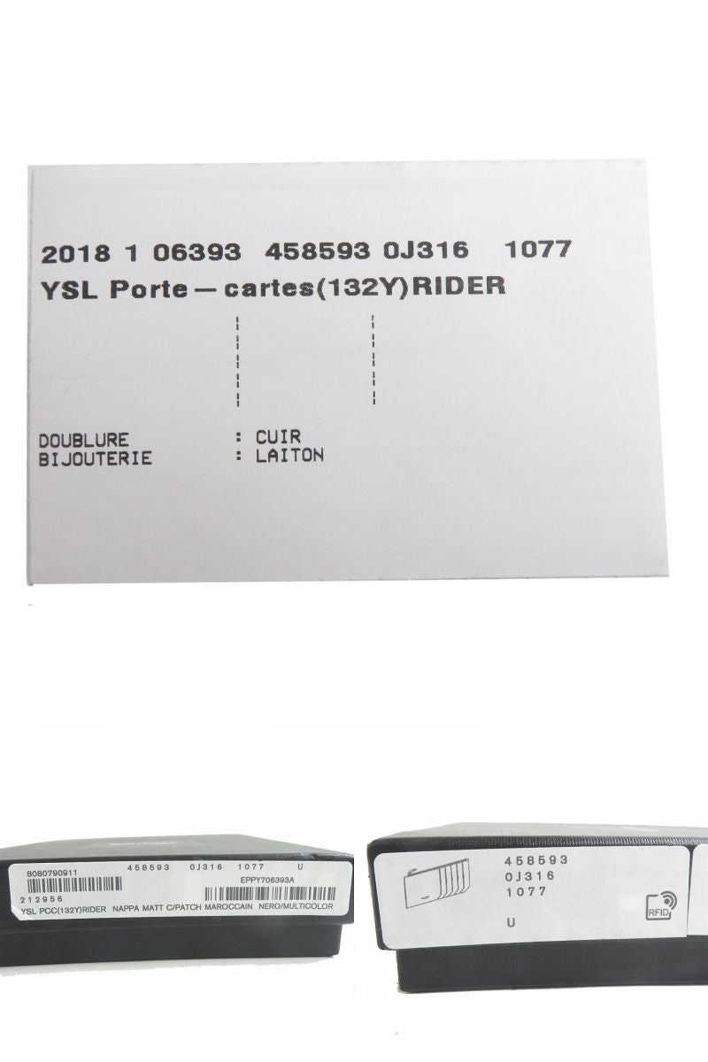 SAINT LAURENT Coin case Main: Leather black mens Used Authentic