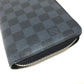 LOUIS VUITTON Long Wallet Purse N64013 Damier Cobalt Canvas Navy type America's Cup 2017 Limited Zippy Organizer mens Used Authentic