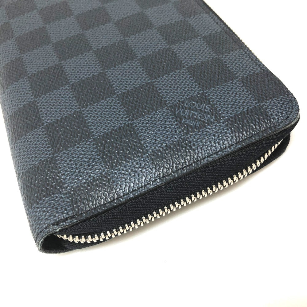 LOUIS VUITTON Long Wallet Purse N64013 Damier Cobalt Canvas Navy type America's Cup 2017 Limited Zippy Organizer mens Used Authentic
