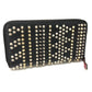 Christian Louboutin Long Wallet Purse 3145073 leather black Panettone spike studs Women Used Authentic
