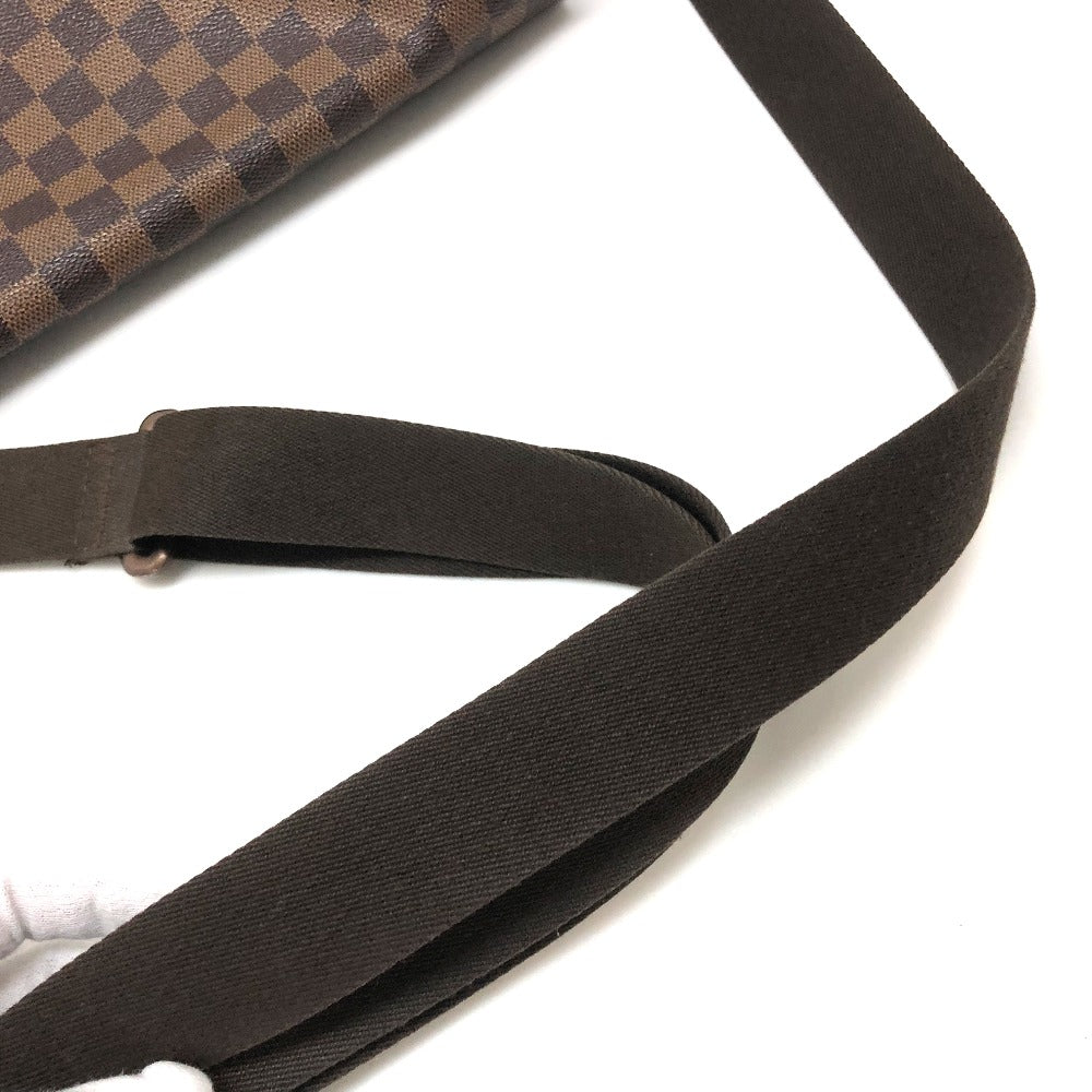 LOUIS VUITTON Shoulder Bag N51211 Damier canvas Ebene Damier Brooklyn MM Women Used Authentic
