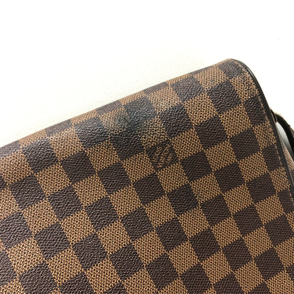 LOUIS VUITTON Shoulder Bag N51211 Damier canvas Ebene Damier Brooklyn MM Women Used Authentic