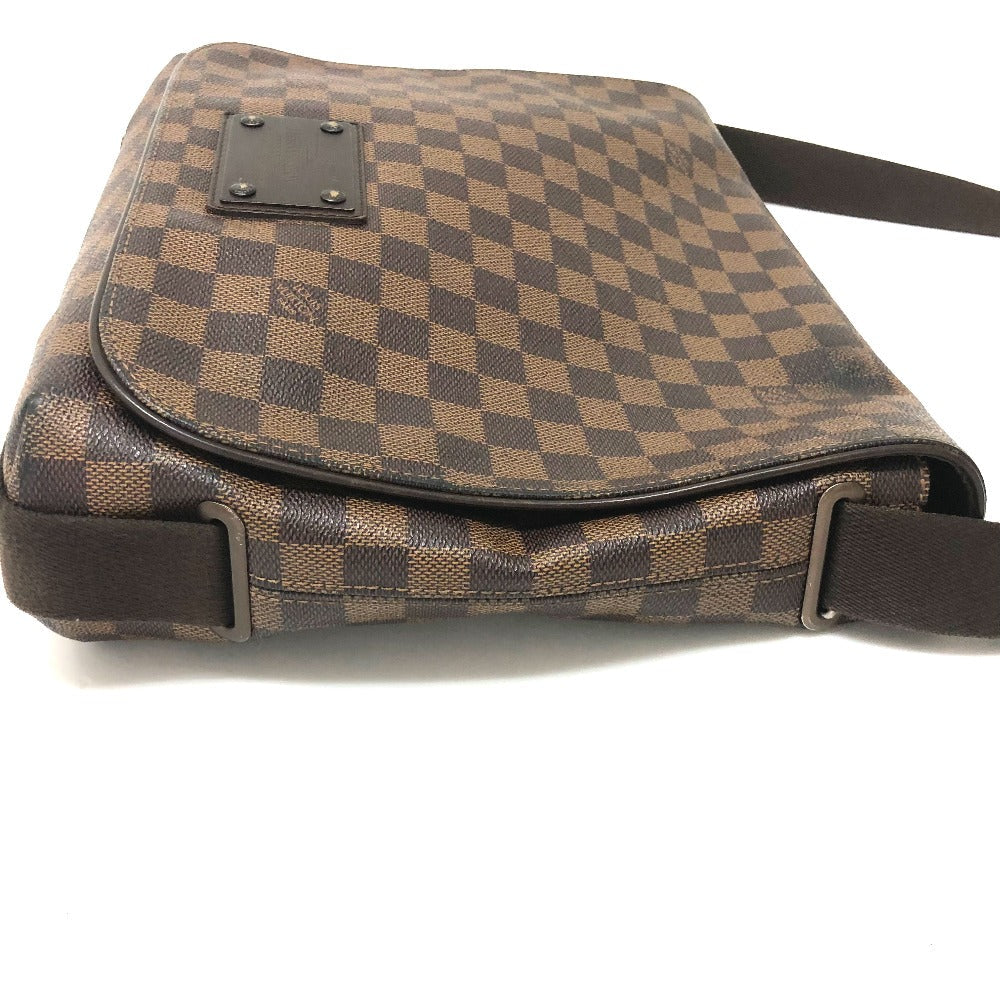 LOUIS VUITTON Shoulder Bag N51211 Damier canvas Ebene Damier Brooklyn MM Women Used Authentic