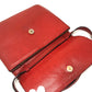 CELINE Shoulder Bag leather Red Crossbody bag vintage Women Used Authentic