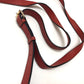 CELINE Shoulder Bag leather Red Crossbody bag vintage Women Used Authentic