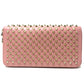 Christian Louboutin Long Wallet Purse 1165065 leather pink Panettone spike studs Women Used Authentic