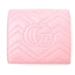 GUCCI Bifold Wallet 598629 Main: Leather Pink x Silver Metal Women Used Authentic