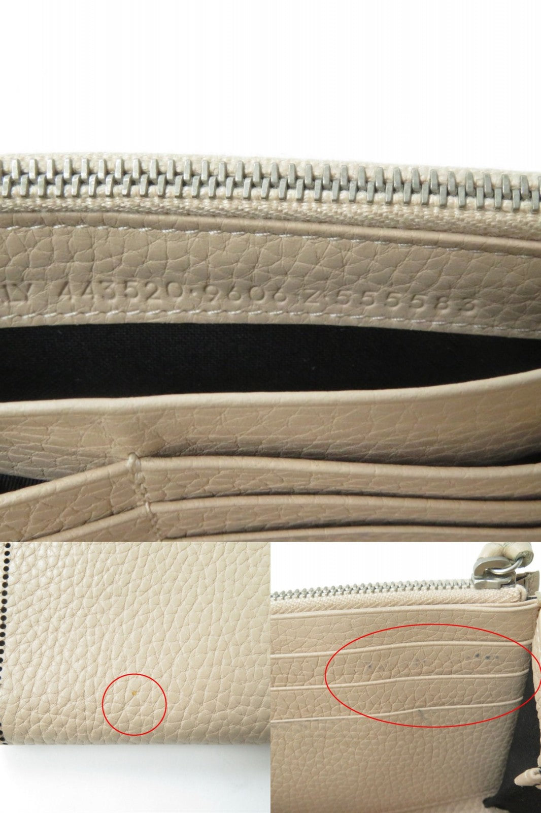 BALENCIAGA Long Wallet Purse Main: Leather pink beige Women Used Authentic