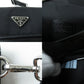 PRADA Pouch Main: Nylon leather, Main: Re-Nylonx Saffiano leather black Women Used Authentic