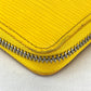 LOUIS VUITTON Long Wallet Purse Epi Leather yellow Epi Zippy wallet Women Used Authentic