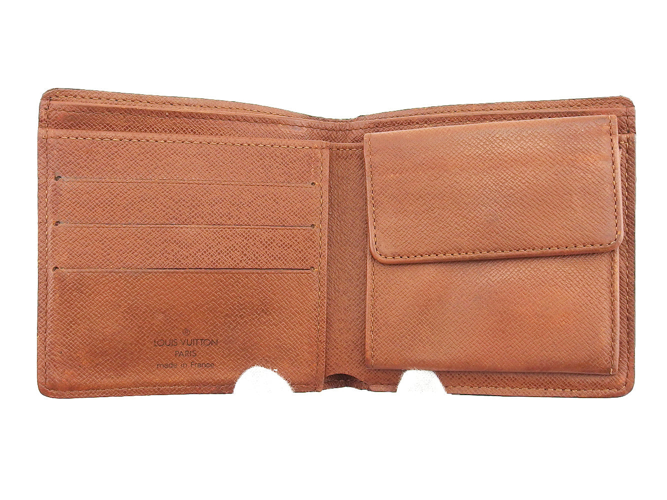LOUIS VUITTON Bifold Wallet M61665 Brown beige Porte Billets Cartes Crdit Monet