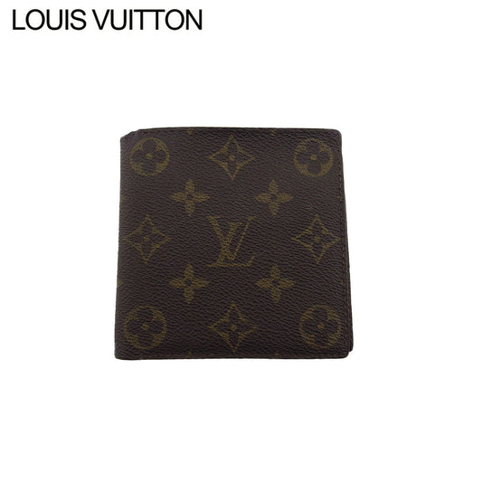 LOUIS VUITTON Bifold Wallet Brown x beige