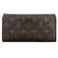 LOUIS VUITTON Long Wallet Purse Brown x beige Portefeuille Sara